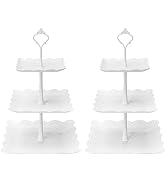 Coitak Plastic Cupcake Stands, 3 Tier Cupcake Stand, Dessert Tower Tray for Tea Party, Baby Showe...