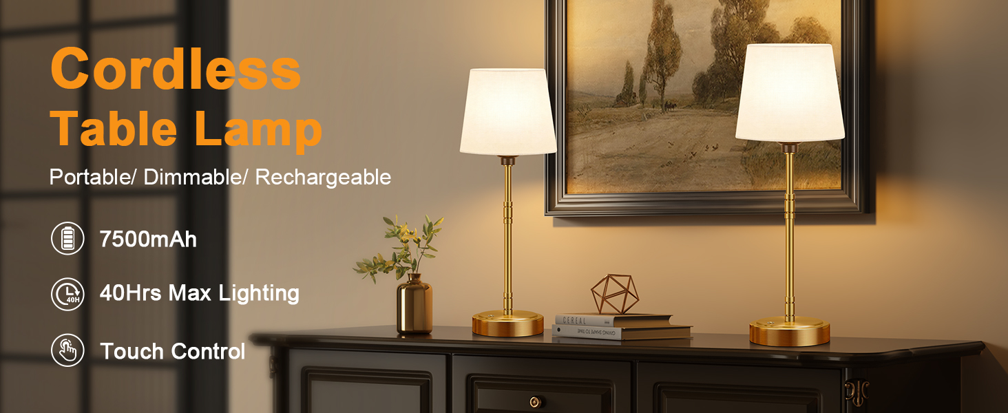 cordless table lamp for entryway table