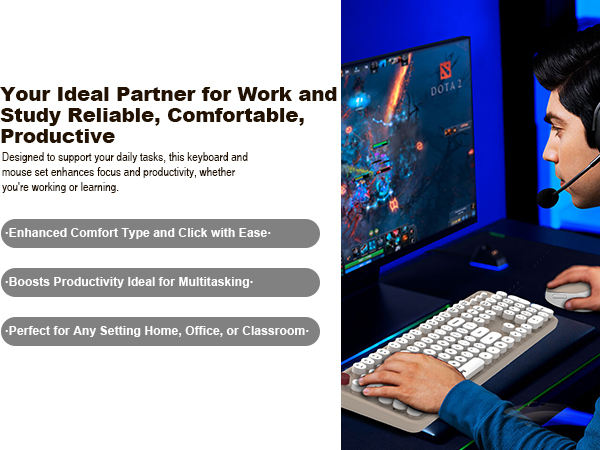 Wireless Keyboard and Mouse Combo