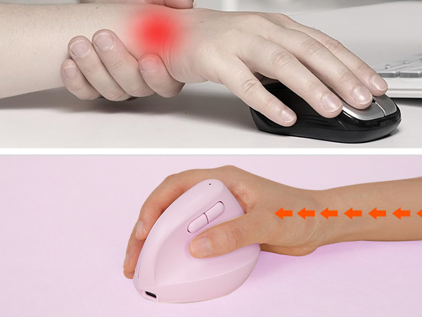 Ergonomic Vertical Wireless Mouse
