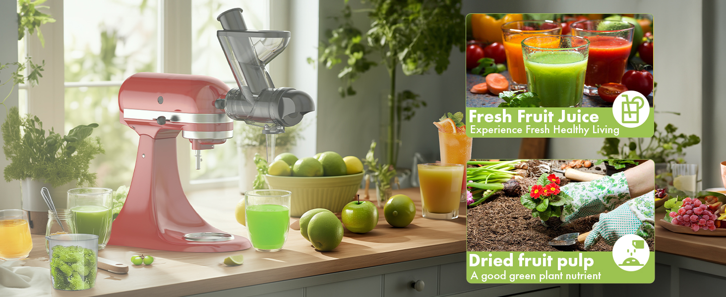 Masticating Juicer Attachment for KitchenAid Stand Mixer