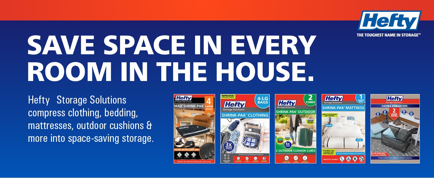 Vacuum storage bags save space for clothing and bedding