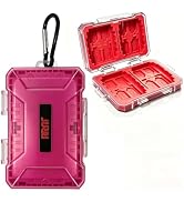 RRNF Outdoor Portable Memory Card Case for TF Micro SD CF-A/B XQD SIM (Red) | Compact for Outdoor...