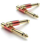 SOUNDFAM 4-Pack 1/4 Inch TS to RCA Mono Adapter, 6.35mm Male to RCA Female Audio Connector, 24K G...