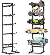 RC Car Stand, 5 Tier Model Car Display Stand, Metal RC Storage Rack for RC Car Crawler Trucks, Ad...