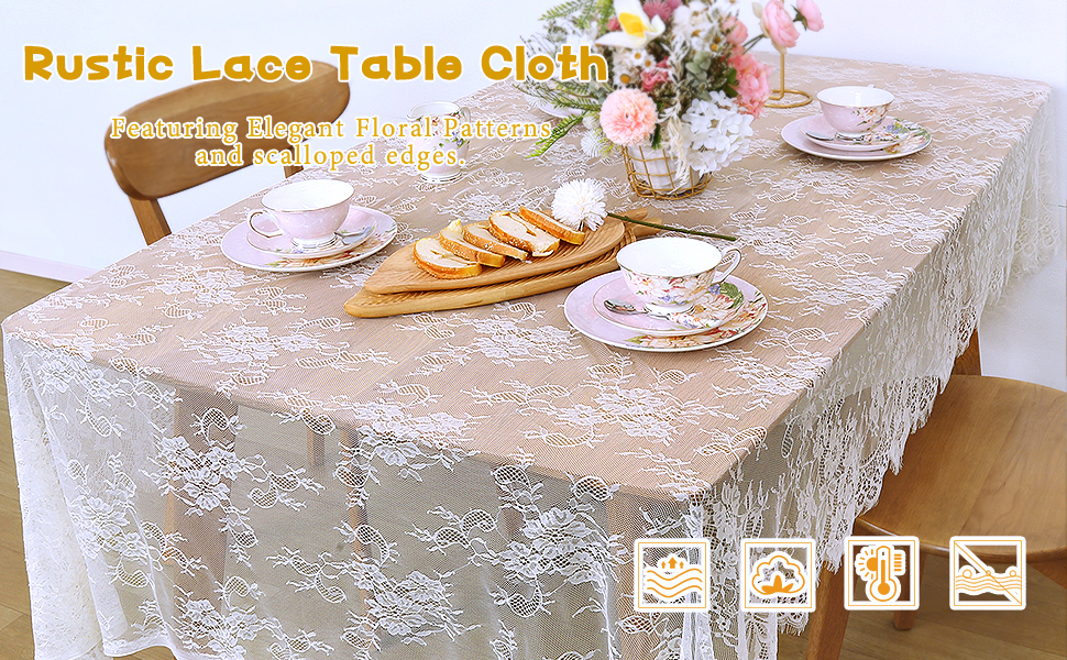 rustic table cloth