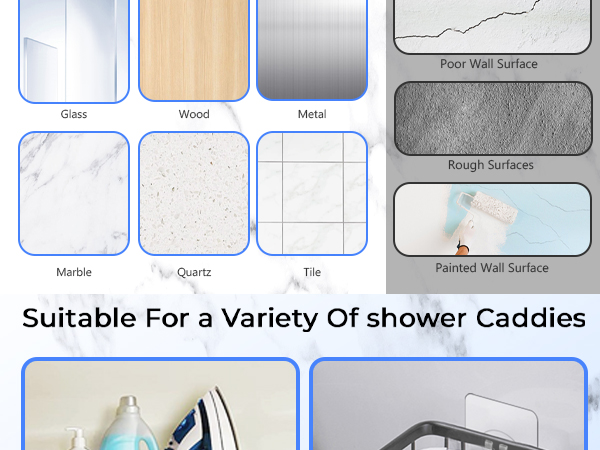 Shower Caddy Adhesive Replacement Hooks
