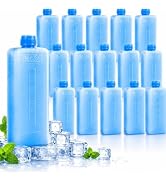 Housoutil Mini Ice Packs for Lunch Box, 15Pcs Reusable Freezer Blocks for Air Conditioner Small C...