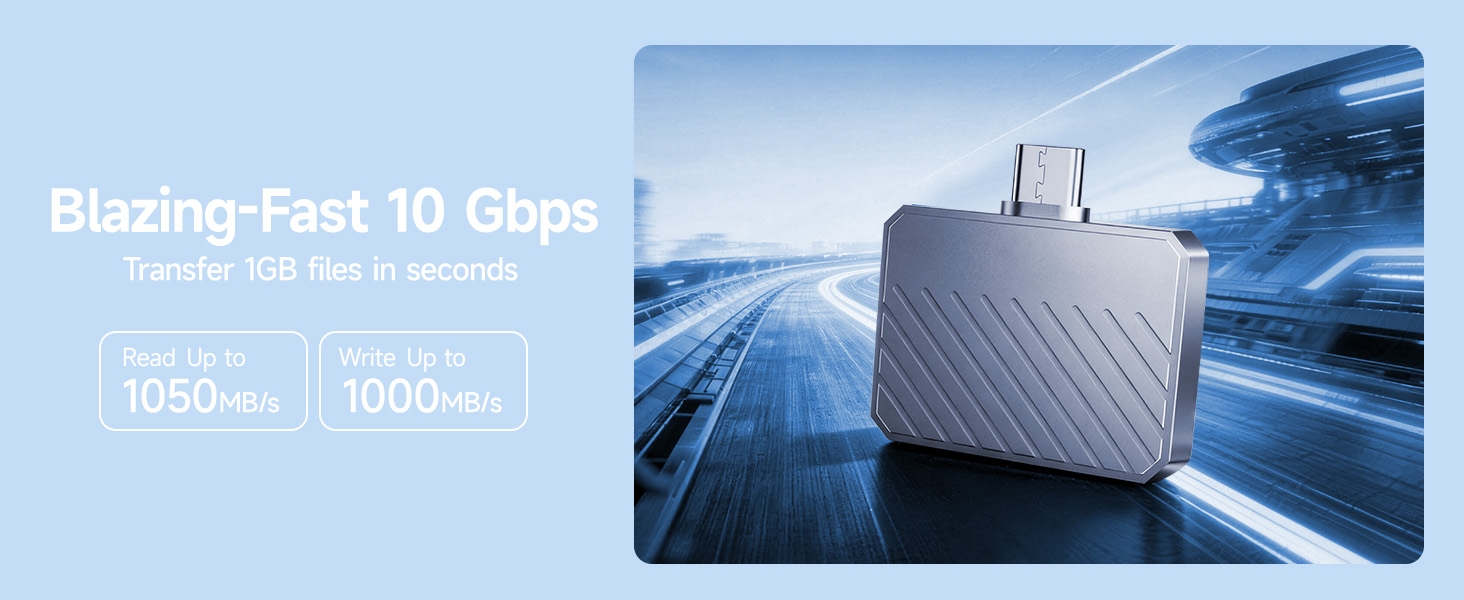 Text reads 'Blazing Fast 10 Gbps'. Blue-tinted technology advertisement showing network cables and computer hardware with speed specifications.