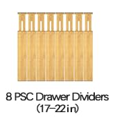 Ryqtop Bamboo Drawer Dividers,17-22" Adjustable Kitchen Drawer Organizer for Clothes,8 Pack Expan...