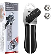 Can Opener Manual 4 in 1, Handheld Can Opener Bottle Opener Safe Cut and Smooth Edge with Ergonom...
