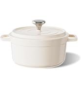Enamel Dutch Oven with Lid,2.9 QT Nonstick Lightweight Ceramic Saucepan with Dual Handle,Cooking ...