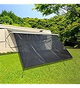 Dulepax RV Awning Shade Screen with Zipper 8'X15'3'' -Second Generation RV Awning Screen Signific...