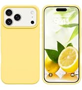 GUAGUA for iPhone 17 Pro Case Liquid Silicone Silky Soft Gel Rubber Slim Thin Microfiber Lining C...