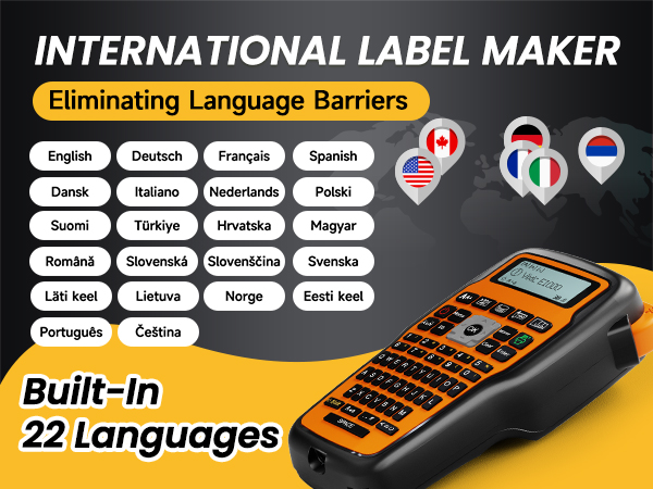 label machine support different language impresora de etiquetas adhesivas etiquetadora portatil