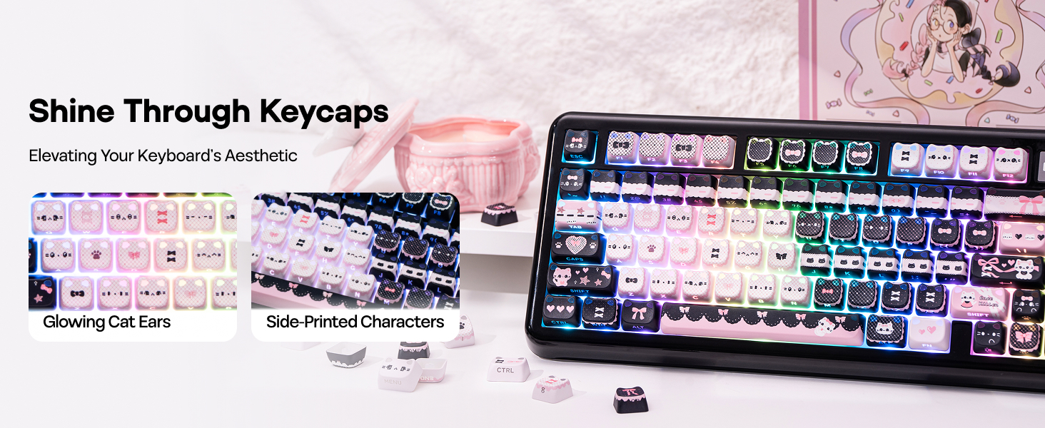 Meow Bow Keycaps