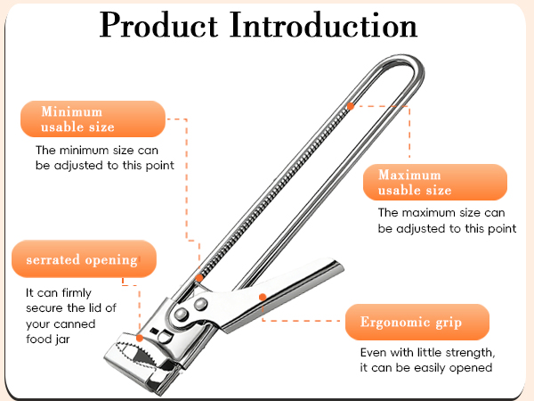 2PCS Adjustable Stainless Steel Jar Opener