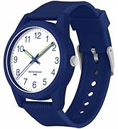 TENOCK Kids Analog Watches for Girls Boys Watches with Soft Band Learning Time 50M Waterproof Chi...