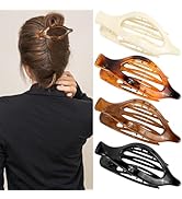 Atoden Flat Hair Clips for Women Lay Flat Hair Claw Clips for Thin Thick Hair 4Pcs French Concord...