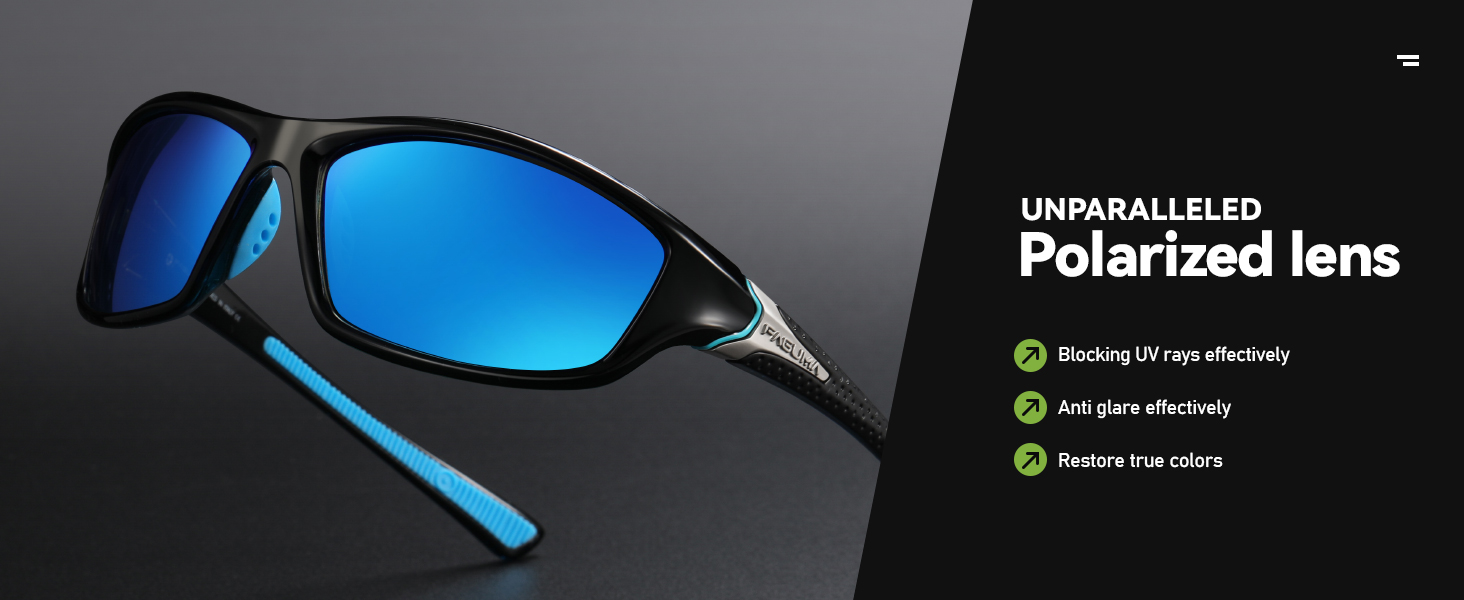 Polarized Sports Sunglasses For Men Cycling Driving Fishing UV400 Protection