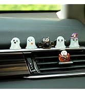 Rislobx Halloween Cute Ghost Car Dashboard Decor, 6PCS Fun Ghost Car Dash Decorations Car Rear Vi...