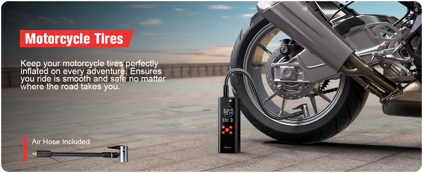 tire inflator for motorcycle