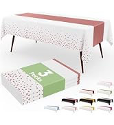 Smiry Plastic Table Cloth Disposable 3 Pack, 54 x 108 Inch Rectangle Waterproof Tablecloth, Print...