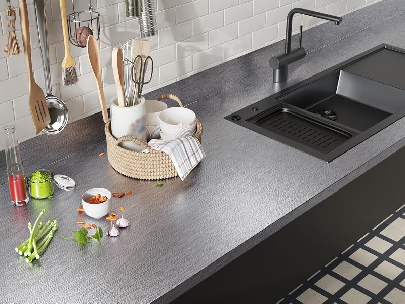 silver contact paper for cabinets and drawers