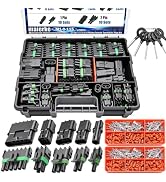 maierke 476Pcs 37 Kits Waterproof Automotive Electrical Connectors 1/2/3/4/6 22-14AWG Male&Female...