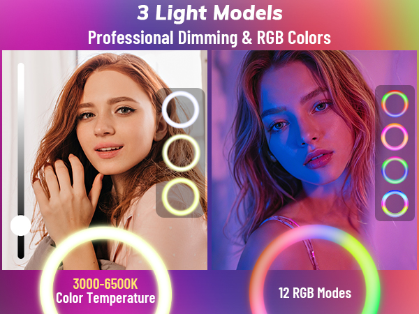 ring light tripod for iphone, vlogging, makeup, youtube & video recording