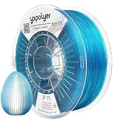 ABS Filament ABS+ ABS Pro Low-Odor 3D Printing Filament 1.75mm 1kg, Transparent Blue Easy Indoor ...