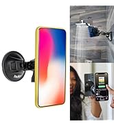 hula+ Phone Holder Portable Mount, Reusable Stand for Shower, Mirror, Kitchen, Window, & Bathroom...