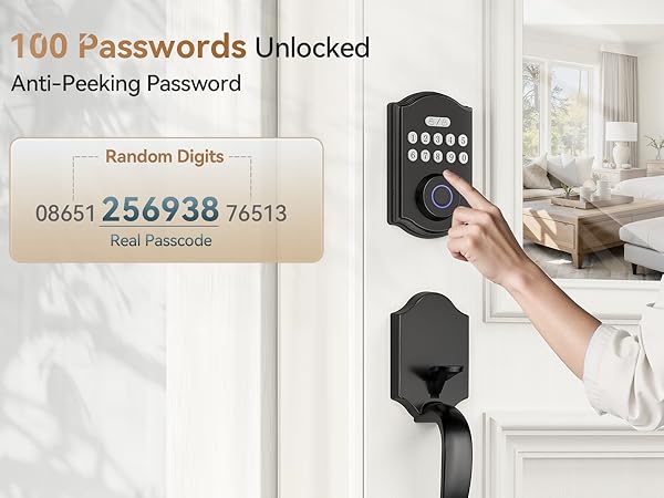 keypad door lock with handle