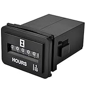 Jayron JR-HM001 Snap in Mechanical Hour Meter Rectangular Hour Meter for AC 110-250V Power Equipm...