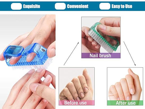 Handle Grip Nail Brush, Hand Fingernail Scrub Cleaning Brushes for Toes and Nails Cleaner