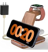 JoyGeek 3 in 1 Charging Station for Apple Devices, Wireless Charger Stand for iPhone 17/16/15/14/...