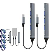 Charging Hub USB C 2PCS for MagicBand+ Plus Magic Band, 4-in-1 Multicharger Compatible with Magic...