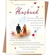 gerdiny Fathers Day Card for Husband, Father's Day Card Gifts for Husband from Wife, Fathers Day ...