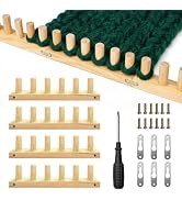 Irosiy 52" Loom for Chunky Blanket, Wooden Hand Knitting Loom for Chunky Yarn, Adjustable Size, N...
