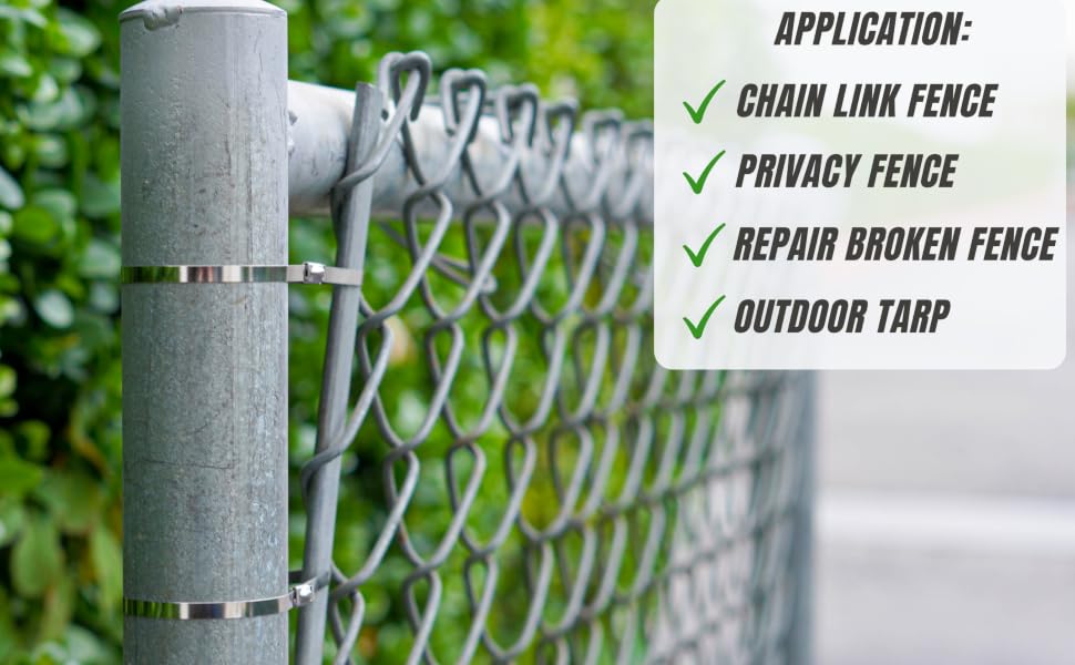Zip ties for chain link fence