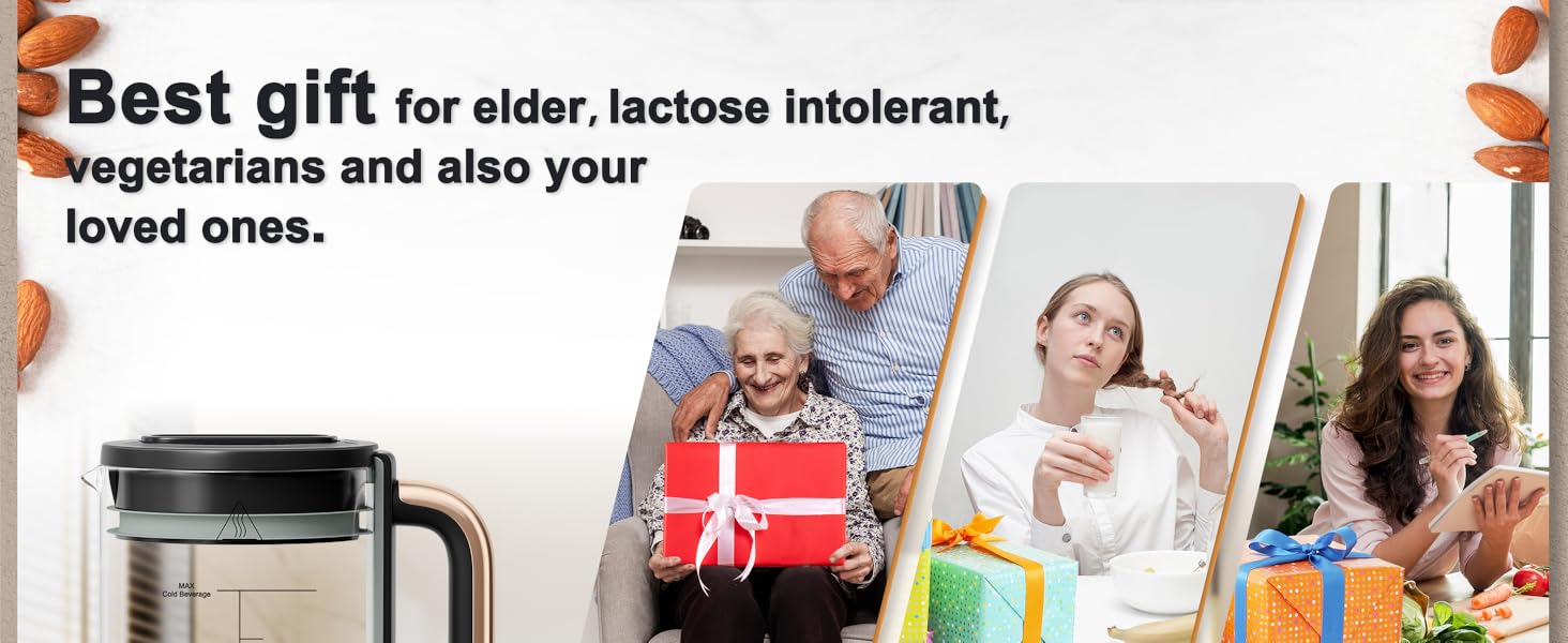 Automatic Nut Milk Maker Almond Milk Maker with Delay Start/Keep Warm/Boil Water