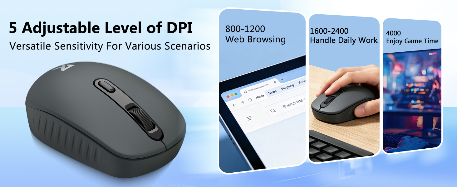 Adjustable DPI Up to 4000