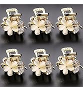 Small Hair Claw Clips, Opal Rhinestone Hair Clamps, Grip Crystals for Thick, Thin, Long or Short ...