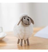 White Cute Lamb Hanging Decoration,Felted Wool Sheep Decor,Christmas Tree Decorative Hanging Orna...