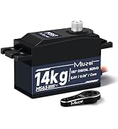 Miuzei 14kg Low Profile Servo High Torque Servo Motor Metal Gear Digital Steering Servo for 1/10 ...