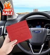 Car Registration and Insurance Holder, Premium PU Leather Vehicle Glove Box Car Organizer Men Wom...