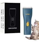 Dog Grooming Kit Clipper for Thick Coat Low Noise Cordless Cat Hair Trimmer Rechargeable Shaver P...