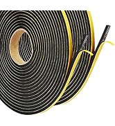 Foam Seal Tape,Weather Stripping for Door and Window Insulation,2 Rolls 1/4in Wide x 1/8 T Seal S...