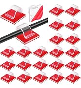 60 Pieces Mini Cable Clips Self Adhesive Light Clips Light Hooks Wire Cable Organizer Cable Wire ...