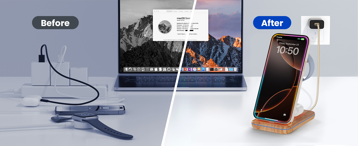 nightstand charger station